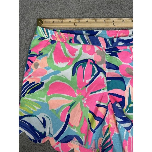 Lilly Pulitzer Magnolia Shorts 8 Scalloped Exotic Garden Tropical 5" Multicolor - Picture 8 of 11